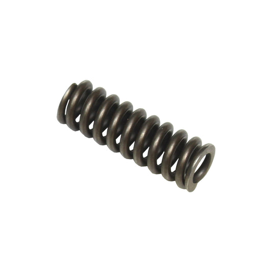 Metallic spring on a white background